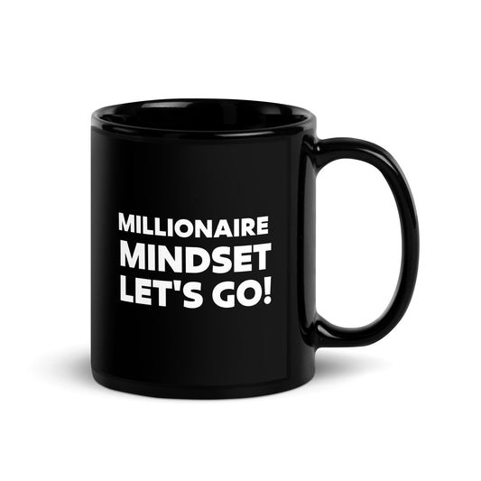 Millionaire Mindset - Black/Yellow Glossy Mug