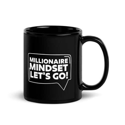 Millionaire Mindset - Black Glossy Mug