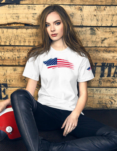 Load image into Gallery viewer, American Flag Solo (Unisex t-shirt) - AKA Apparel
